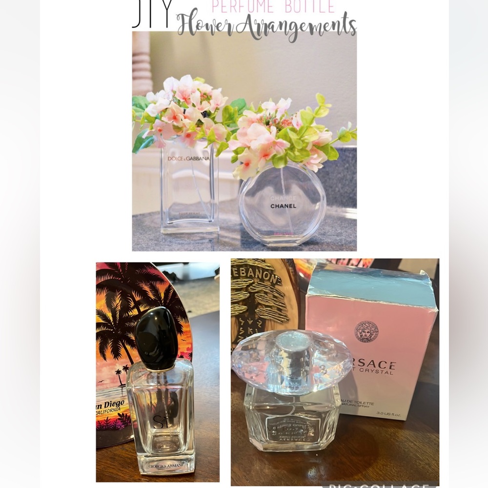 Empty perfume bottles full size